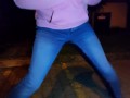 Wetting my jeans on parking place at night(loud hissing sound)