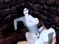 Alcina Dimitrescu fucked man on a chair hentai