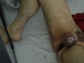 cum in chastity with anal plug and wand stimulation