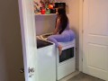 BIG TIT MILF GETS HORNY WHILE DOING THE LAUNDRY & FUCKS HER WASHING MACHINE