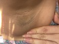 At the desk showing armpits - glimpseofme
