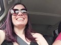 FINGERING THE WIFE WHILE DRIVING!!