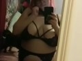 Pale Goth Nerdy Girl with Glasses in Lingerie