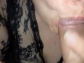 BBW  Wet Sloppy Deep Throat Cock Sucking with Deep Throat and Cum eating hawk tuah
