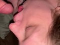 Husband cums in my mouth and cuck talks me!