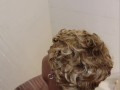 Ebony MILF on while showering 