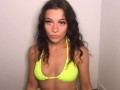 Cute Teen Shaking Playing With Tits Smiling and Giggling