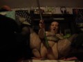 Long floor duster handle #2, different angle w/ body stocking and high heels/foot fetish!!