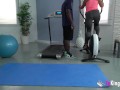 Andrea seduces her black personal trainer and films herself fucking him!!