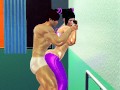 Street fighter Muscular Juri Han Standing doggy anal fucks 3d hentai