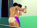 Street fighter Muscular Juri Han Standing doggy anal fucks 3d hentai