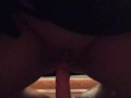Milf rides dildo till she cums 