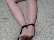 tickle her sides then finger her while playing tied up