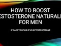 How To Boost Testosterone Naturally For Men ( 8 WAYS )