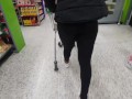 CANDID See Through LEGGINGS in a Shopping Mall - Fit Round Ass LATINA Babe