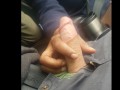 Amateur handjob in the car