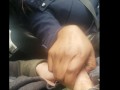 Amateur handjob in the car