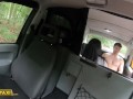 Female Fake Taxi Zuzu Sweet Gets a man to strip naked before fucking him on backseat