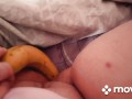 Banan in my pussy masturbate