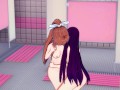 Yuri and Monika having fun at bathroom! (3D Hentai) (Doki Doki Literature Club)