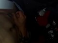 Masturbating in work van during storm