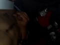 Masturbating in work van during storm