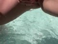 CUM watch me play with my pierced tits, tight pussy & ass all alone in my hot tub under the hot sun