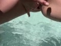 CUM watch me play with my pierced tits, tight pussy & ass all alone in my hot tub under the hot sun