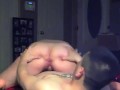 Reverse cowgirl riding - exposing my asshole