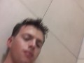 Teen guy masturbates in shower and let's loose alot of cum