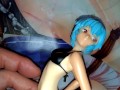 日焼け黒ビキニのエヴァンゲリオン綾波レイのフィギュアにぶっかけ&キス&舐めまわし【キモオタクのオナニー】
