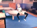 SAKURA MASTURBATES ON TABLE and gets extreme shaking orgasm | anime porn uncensored NARUT[3d hentai]