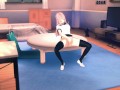 SAKURA MASTURBATES ON TABLE and gets extreme shaking orgasm | anime porn uncensored NARUT[3d hentai]