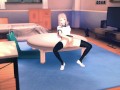 SAKURA MASTURBATES ON TABLE and gets extreme shaking orgasm | anime porn uncensored NARUT[3d hentai]