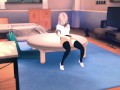 SAKURA MASTURBATES ON TABLE and gets extreme shaking orgasm | anime porn uncensored NARUT[3d hentai]