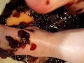 Messy feet making wine