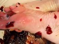 Messy feet making wine