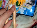 日焼け白ビキニのエヴァンゲリオン式波アスカラングレーのフィギュアにぶっかけ&キス&舐めまわし【キモオタクのオナニー】