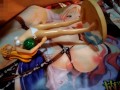 日焼け白ビキニのエヴァンゲリオン式波アスカラングレーのフィギュアにぶっかけ&キス&舐めまわし【キモオタクのオナニー】