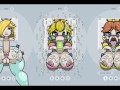 Fapwall [Weird Hentai game] Rosalina Peach and Daisy gets the best gangbang of their life without Ma