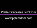 Pigtailed Domme In Skirt Orders Her Kitty Subby Girl to Sniff Her Dirty Panties