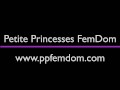 Pigtailed Domme In Skirt Orders Her Kitty Subby Girl to Sniff Her Dirty Panties