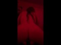 Amazing ass in your face while she rides reverse cowgirl