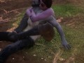 Zombie girl jerking off legs to her zombie boyfriend | cums on boots [3d hentai uncensored]