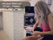 Behind the scenes from my "Girl with broken ankle sucks dick for assistance" video