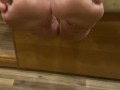 Feet scrunching toe wiggling