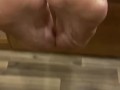 Feet scrunching toe wiggling