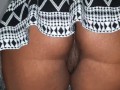 UPSKIRT No PANTIES - Friend's Hot Wife Cleaning the House while I Watch