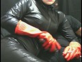 smoking wife in red rubber gloves milking me 1