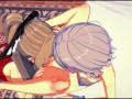 Isuzu Sento and Muse lick each other's pussies on the bed - Amagi Brilliant Park Hentai.